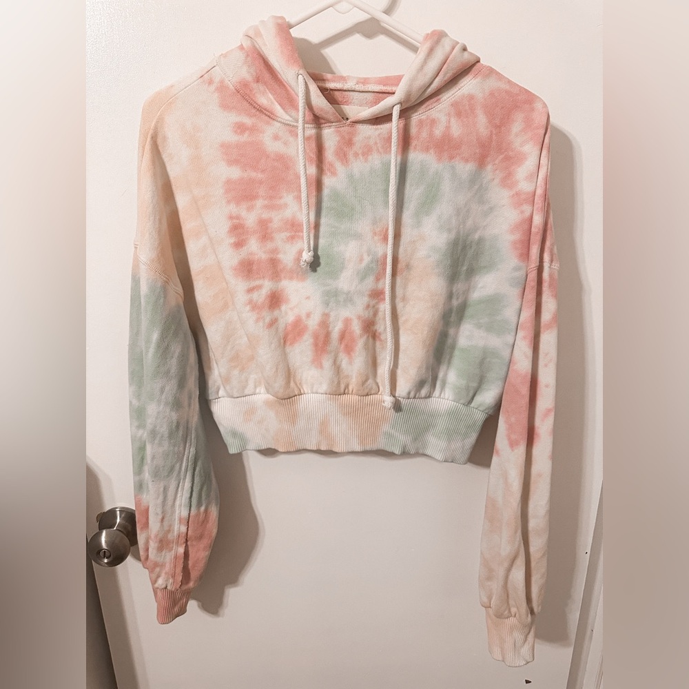 Aeropostale Tie-Dye Cropped Hoodie